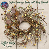 Wreath Twig Pip Star Berry 10"
