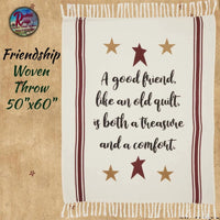 Woven Throw Friendship Stars  60x50  **50% Savings
