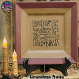 Grandma Nana Plate 10" Square