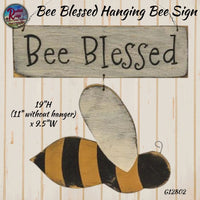 Bee Blessed Hanging Bee Sign