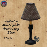 Wellington Metal Spindle Accent Lamp Black or Buttermilk