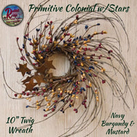 Wreath Twig Pip Star Berry 10"