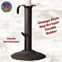 Candle Holder Hog Scraper Taper~  Rustic Vintage Style Decor