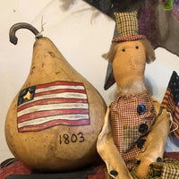 Lighted Americana Gourd 1803 on Base