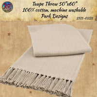 Taupe Woven Throw  50"x60