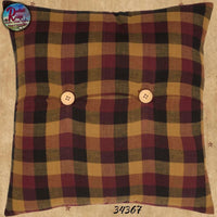 Heritage Farms Primitive Check Fabric Pillow 16x16 34367 Heritage Farms Collection