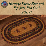 Heritage Farms Star & Pip Jute Rug Half or Oval