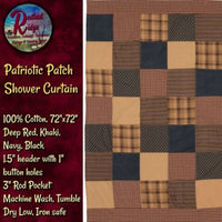 Patriotic Patch Shower Curtain ~ Check out the Matching Patriotic Patch Collection