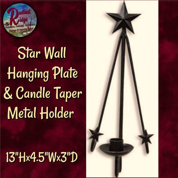 Star Wall Hanging Plate Candle Holder