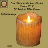 Ol' Realistic Moving Motion Flame 4"x5" Pillar Timer Candle Assorted