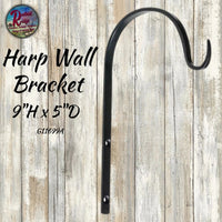 Wall Harp Bracket 9"H or 11.5"H