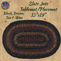 Slate Jute Tabletop Collection & Chair Pads