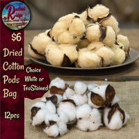 Dried Cotton Pods12 Pc Bag