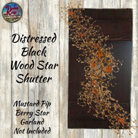 Wood Star Shutter Black or Cranberry