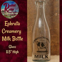 Farmhouse Vintage Style EPHRATA CREAMERY Milk Bottle