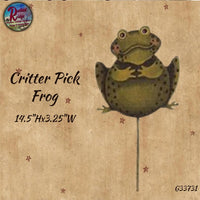 Critter Picks Set of 2 Bee, Dragon Fly, Frog or Lady Bug