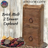 Brick Mold Rustic 2 Draw Cupboard