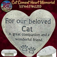 Beloved Pet & Friend Cement Memorial Stone Cat or Dog