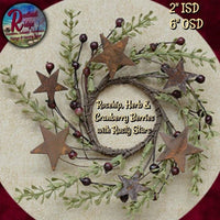 Rosehip Herb & Small Cranberry Pip Berries Wreath 2" & 3.5"