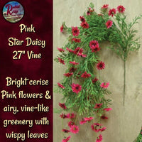 Star Daisy Wreaths & Hanging Vines Lavender, Pink