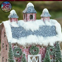 Snowy Light Up 7" Red Barn Ragon House