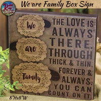 *We are Family Sheep Box Sign