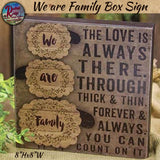 We are Family Sheep Box Sign