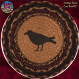 Primitive Country Folk Art Heritage Farms Crow Stars Table, Mat
