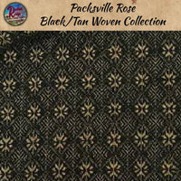 *Packsville Rose Black/Tan Woven Throw Blanket 52"x74"