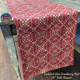 *Oakford Glen Cranberry Red & Tan Tabletop Collection