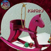 Hanging Retro Rocking Horse Wood Ornament