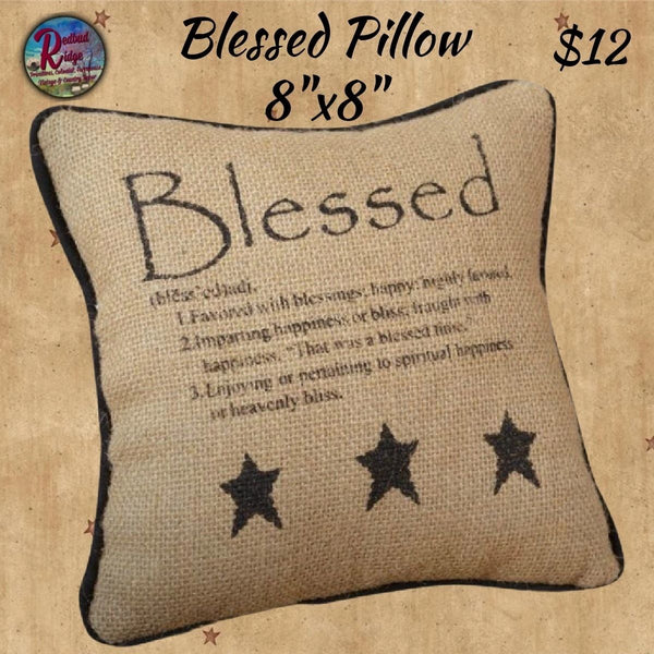 Blessed Pillow 8"x8" ** 50% Savings
