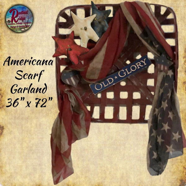 Americana Scarf Garland 36"Hx72"L