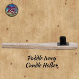 Wood Paddle Taper Candle Holder Color Choice