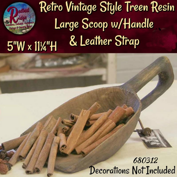 Yesteryear Rustic Large Scoop with Handle Treenware