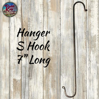 S Hook Hanger 12" Long or 7"Long