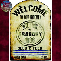 Primitive Country Grain Sack Kitchen Slate Sign SALE