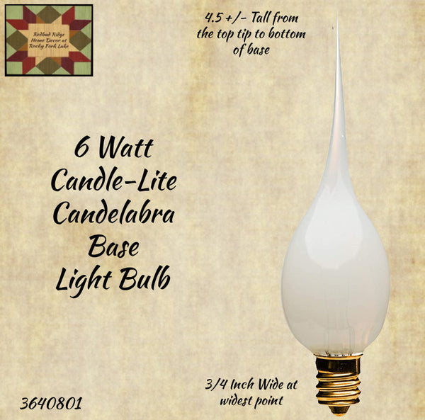 Bulb 6 Watt Candelabra Base Silicone Tip