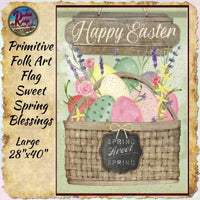 Sweet Spring Blessings Garden or Large Flag