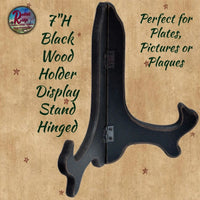 Black Wood Display Holder Stands Plates, Pictures or Plaques Choice