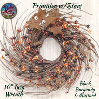 Wreath Twig Pip Star Berry 10"