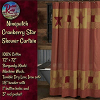Ninepatch Star Shower Curtain  ~ Ninepatch Star Collection