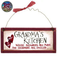 Signs Grandparents Hanging 6"Wx2.5"H (Not Including Wire Hanger) Choice