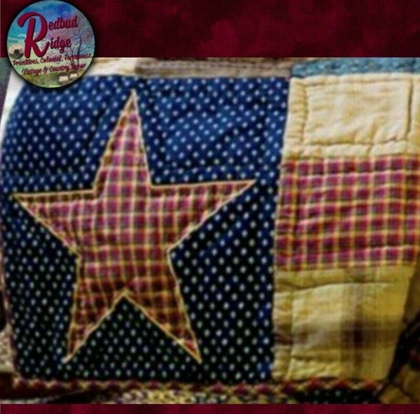 Patriotic Patch Quilted Pillow