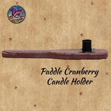 Wood Paddle Taper Candle Holder Color Choice