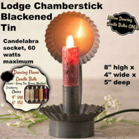 Colonial Lodge Chamberstick Moving Motion Electric Taper Candle Lighting