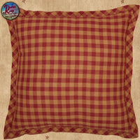 Prim Blessings 12" or 18" Square Star & Berries Pillow Burgundy & Tan