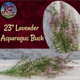 Lavender Asparagus 13" or 23" Bush Perfect for Spring or Summer Artificial