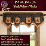 Patriotic Patch Star Block Valance