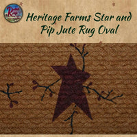 Heritage Farms Star & Pip Jute Rug Half or Oval